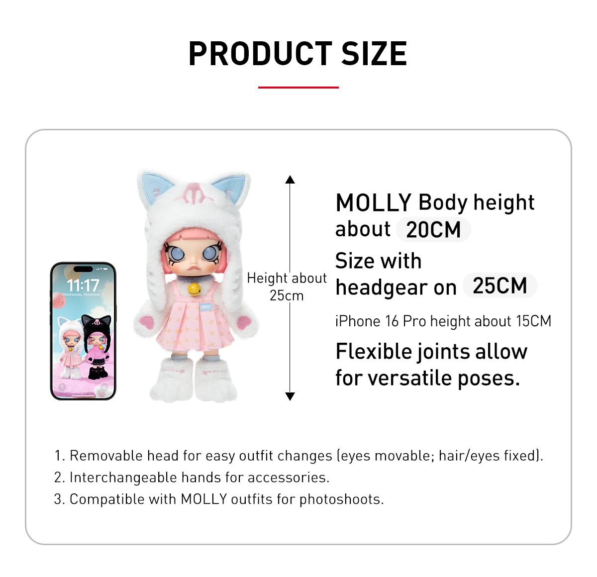 その他 MOLLY Peekaboo 1/8 Action Figure POPMART MOLLY Peekaboo 1/8 Action Figure - POP MART (Japan)