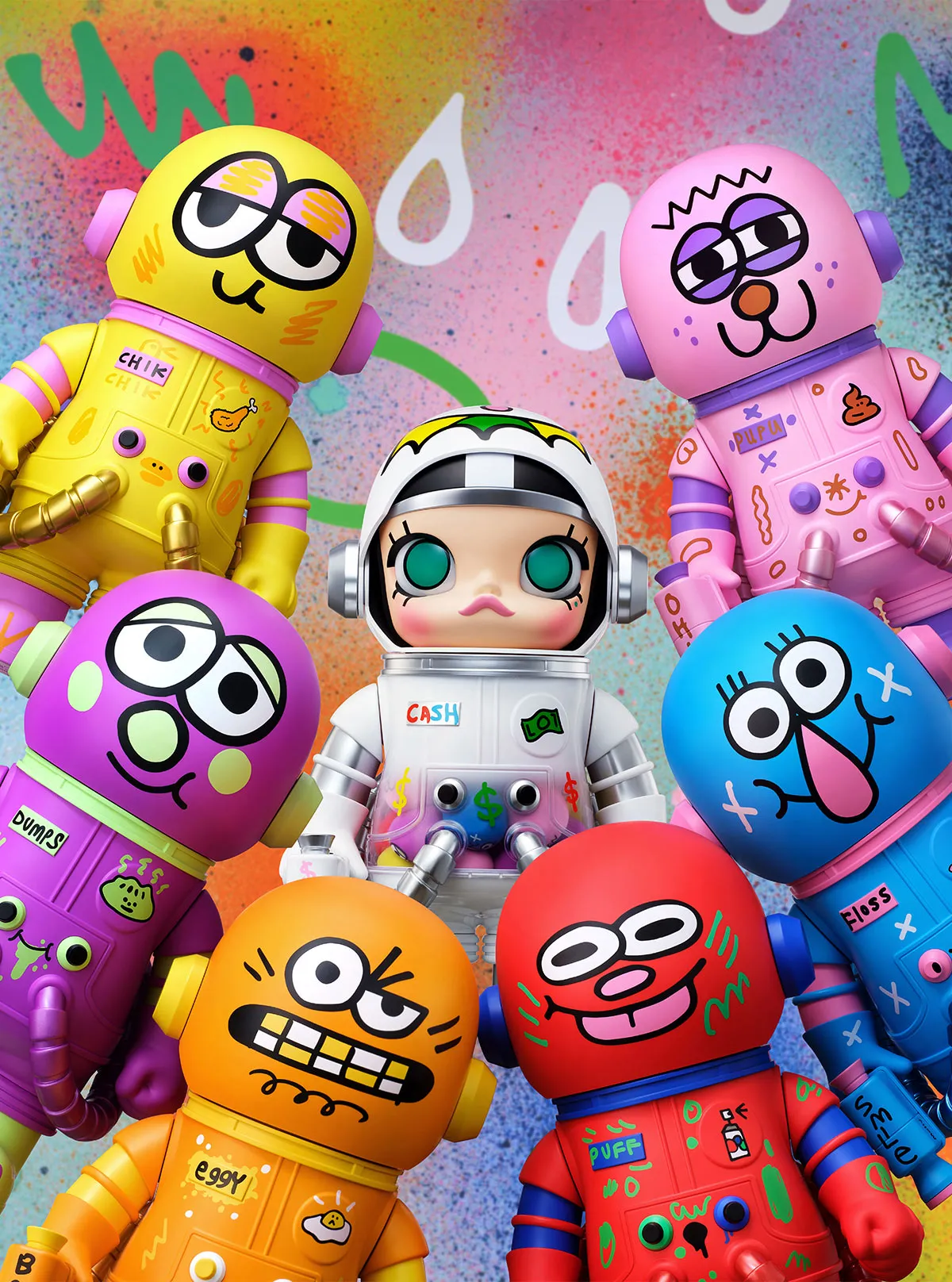 MEGA SPACE MOLLY 400% JON BURGERMAN SPACE CADETS Series - POP MART 