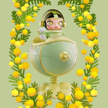 Figurine PopMart Mega Space Molly Blooming Series Mugunghwa - Exclusivité Corée - 100% Neuf