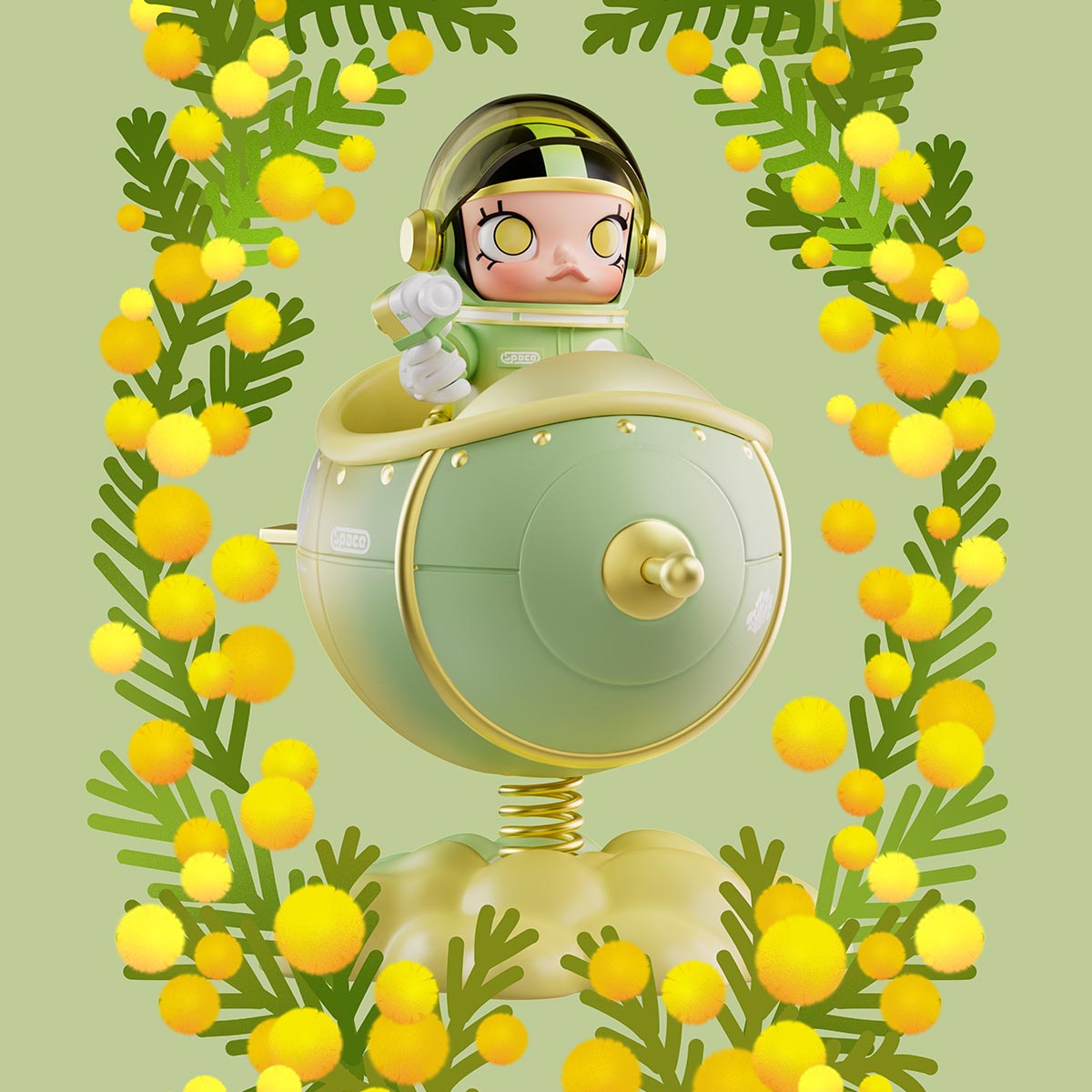 MEGA Space Molly 100% Blooming Series Peony Figurine - 绽放