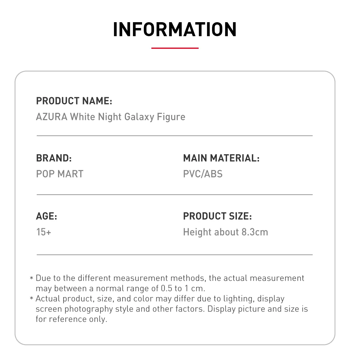 AZURA White Night Galaxy Figure - POP MART (Malaysia)