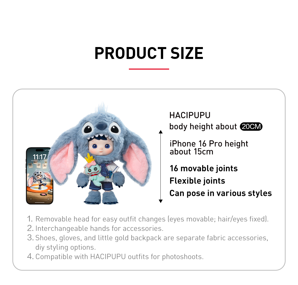 HACIPUPU STITCH 1/8 Action Figure - POP MART (South Korea)