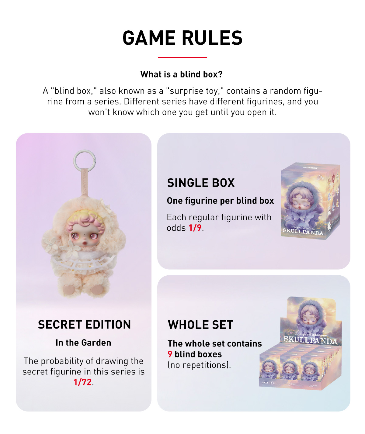 POP NOW:SKULLPANDA L'impressionnisme Series Plush Doll - POP