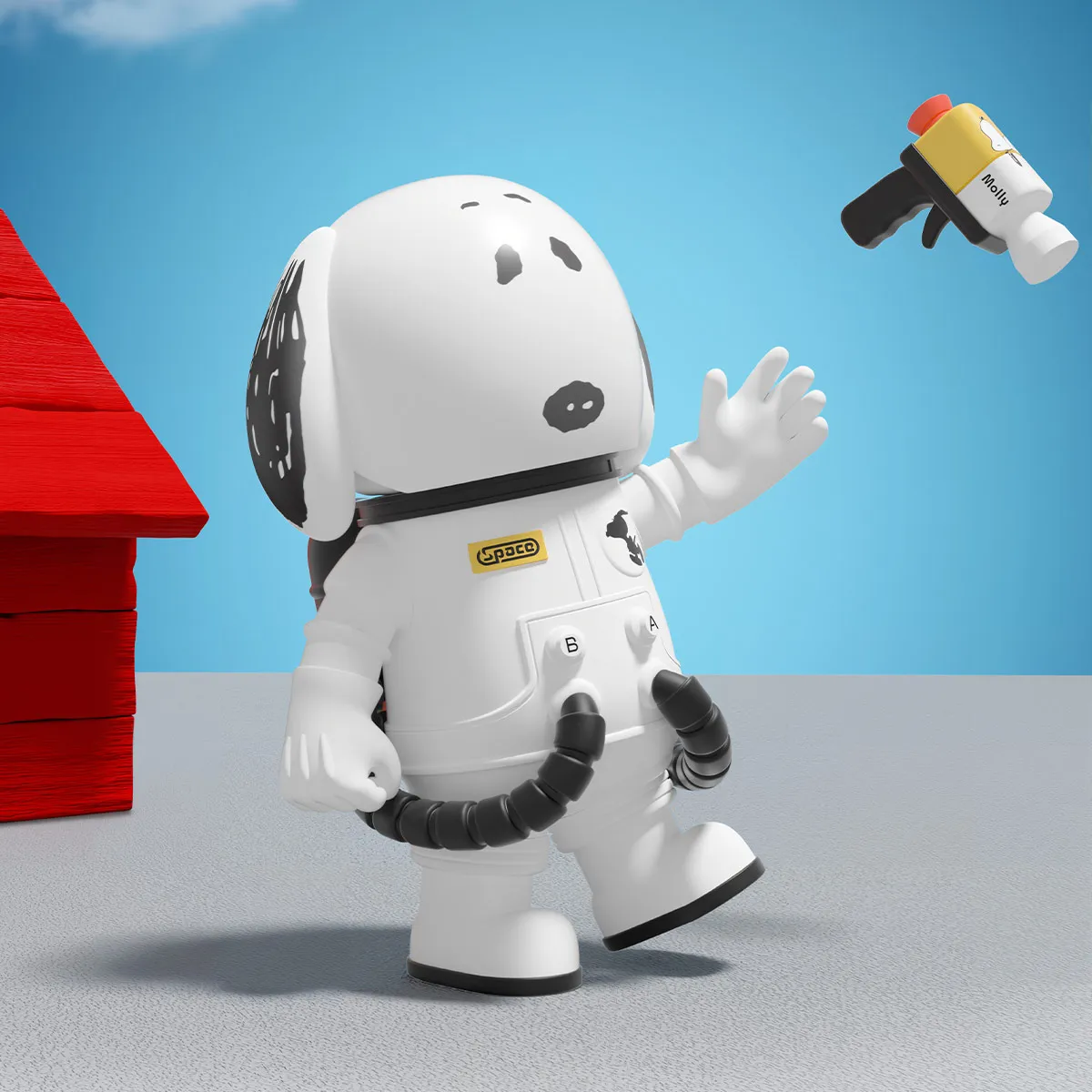 MEGA SPACE MOLLY 100% Charlie Brown & Snoopy - POP MART (Singapore)