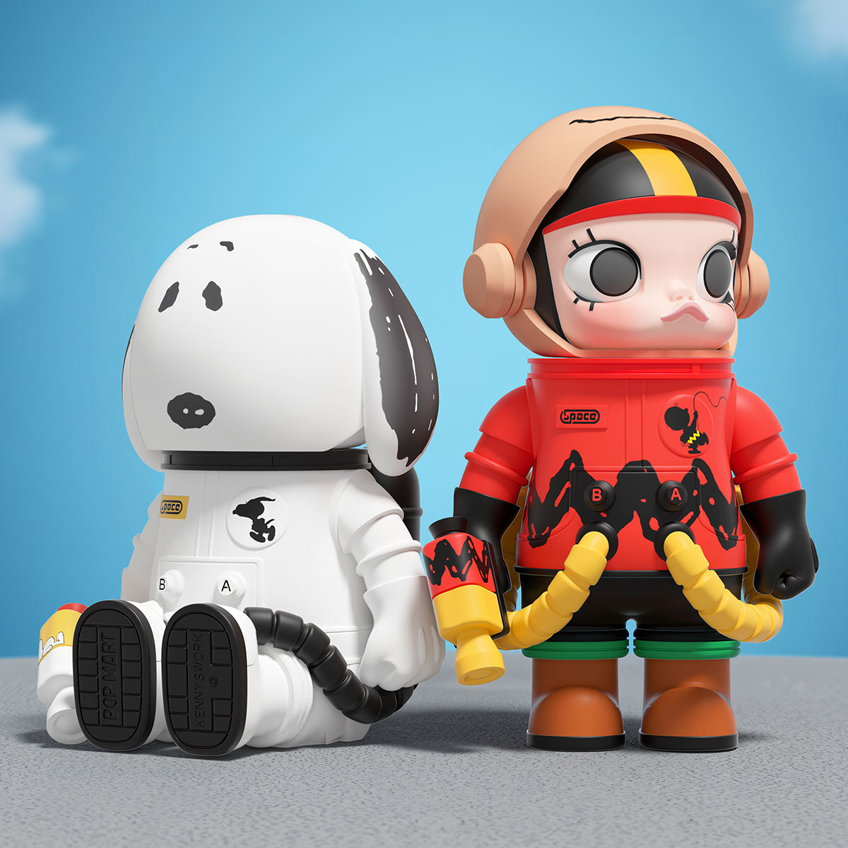 MEGA SPACE MOLLY 100% Charlie Brown & Snoopy - POP MART (Japan)