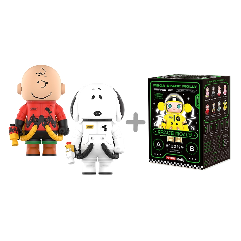 MEGA SPACE MOLLY 100% Charlie Brown & Snoopy - POP MART