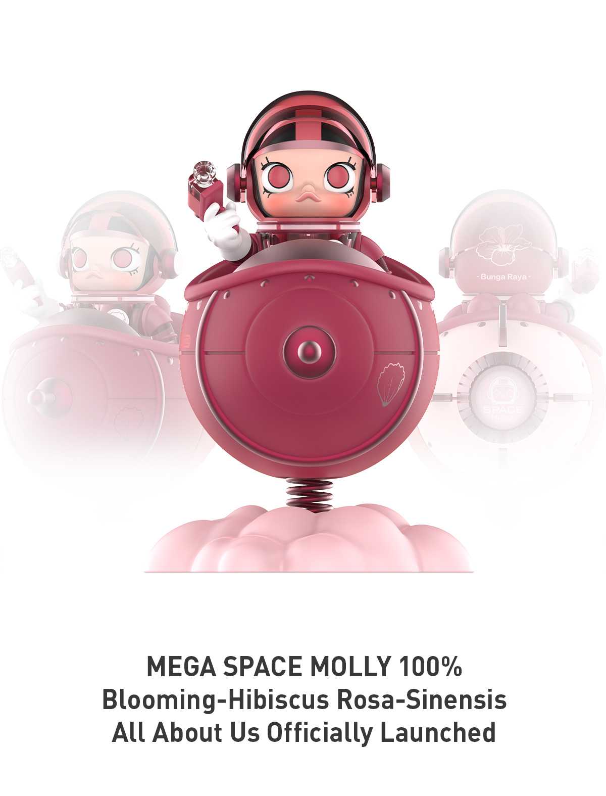 MEGA SPACE MOLLY 100% Blooming-Hibiscus - POP MART (Japan)