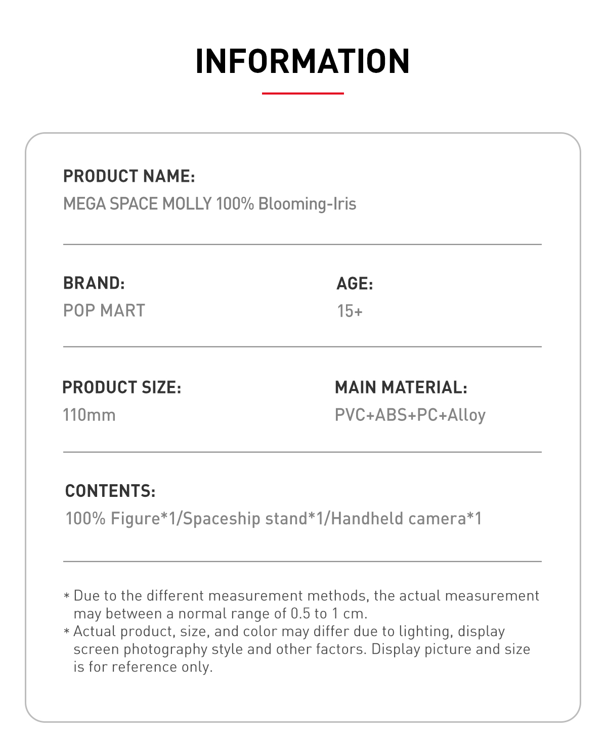 MEGA SPACE MOLLY 100% Blooming-Fleur de lys - POP MART (Japan)