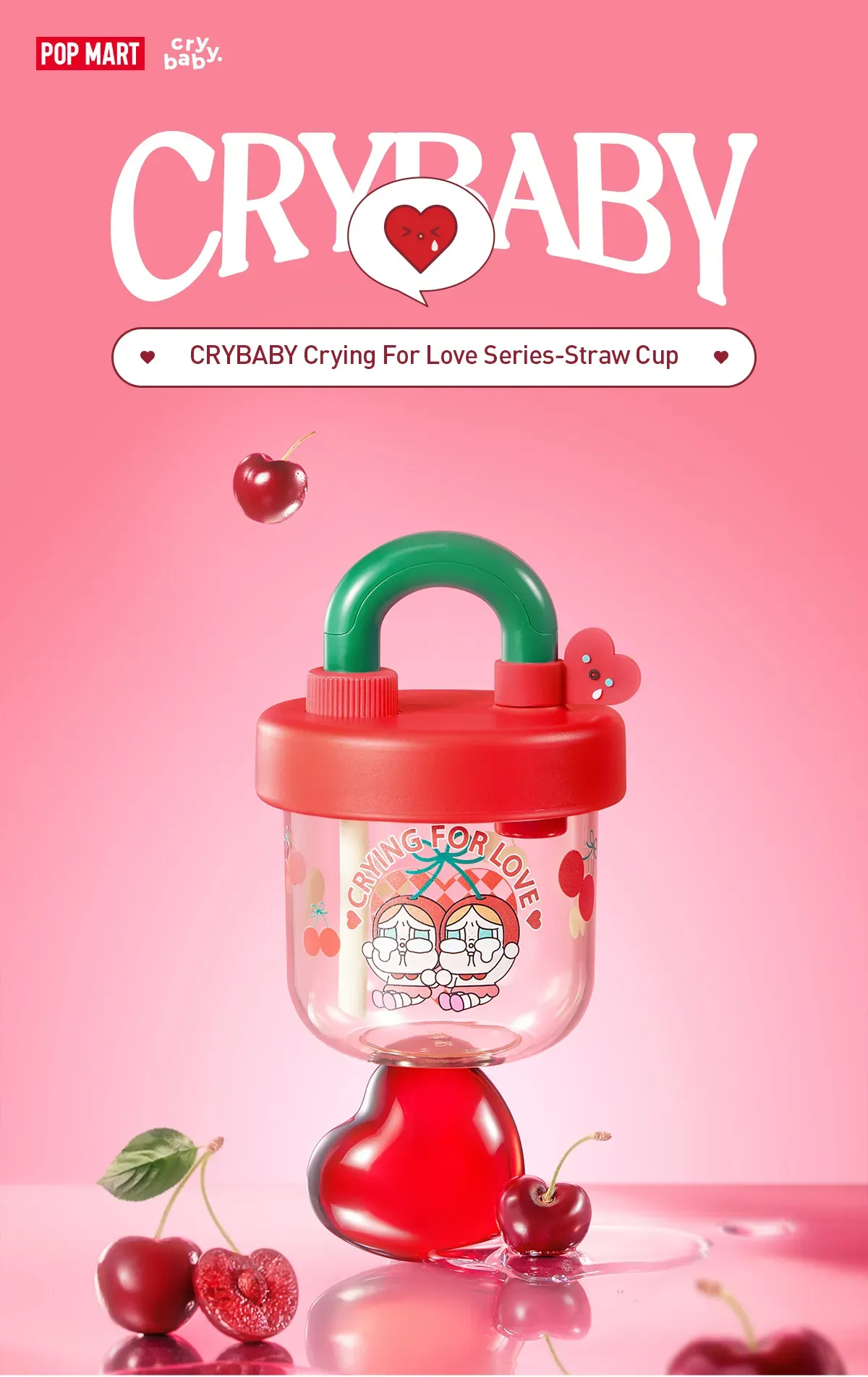 CRYBABY Crying For Love Series-Straw Cup - POP MART (Macao, China) CRYBABY Crying For Love Series-Straw Cup - POP MART (Macao, China)