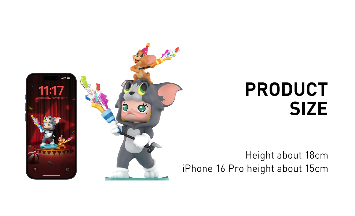 MOLLY × トムとジェリー ビッグサイズ 商品サイズ：高さ約20 cm MOLLY × TOM & JERRY Figurine - POP MART (Japan)