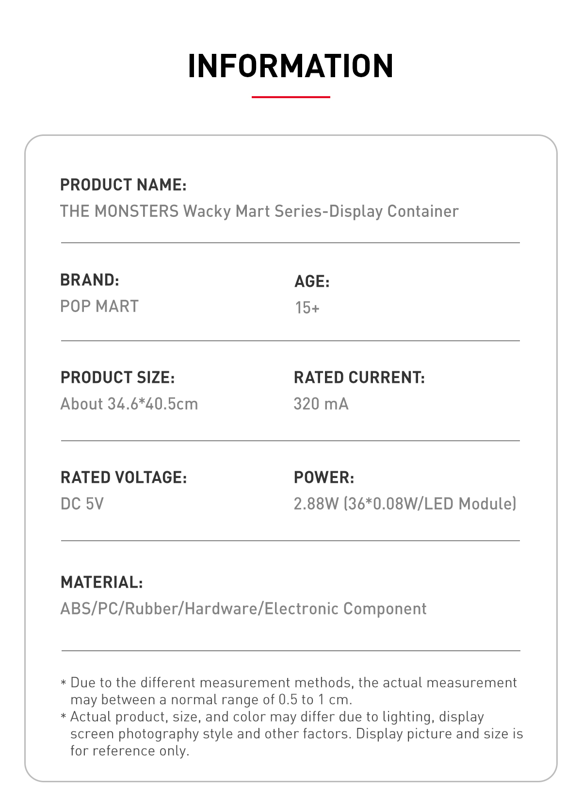 THE MONSTERS Wacky Mart Series-Display Container - POP MART (Japan)