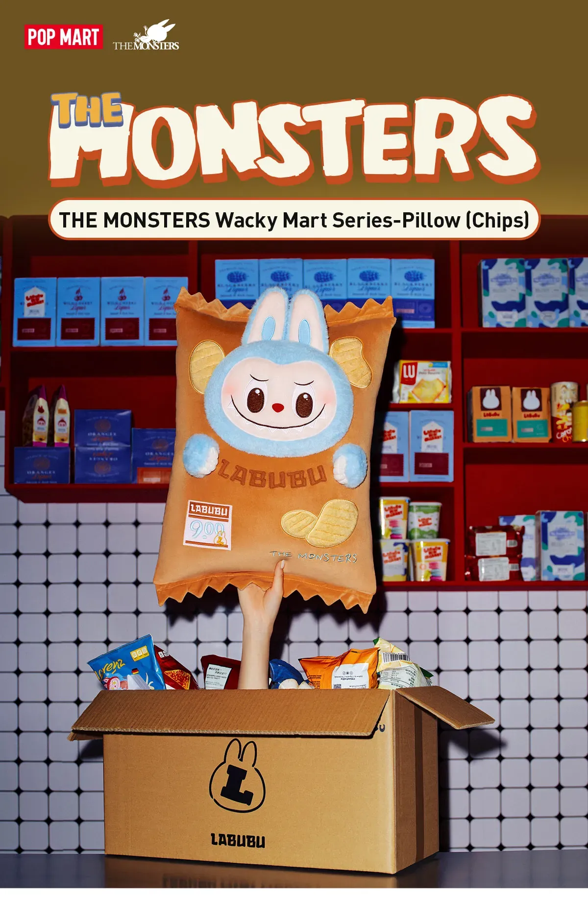 枕 THE MONSTERS Wacky Mart Series-Pillow THE MONSTERS Wacky Mart Series-Pillow (Chips) - POP MART