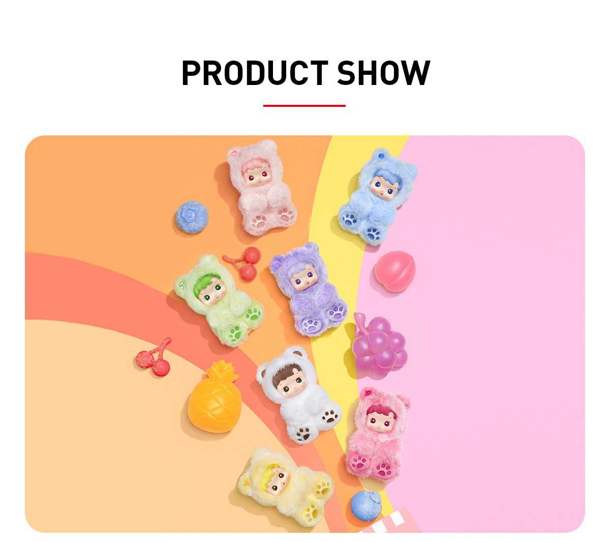 HACIPUPU Gummy Bear Series-Vinyl Plush Pendant Blind Box