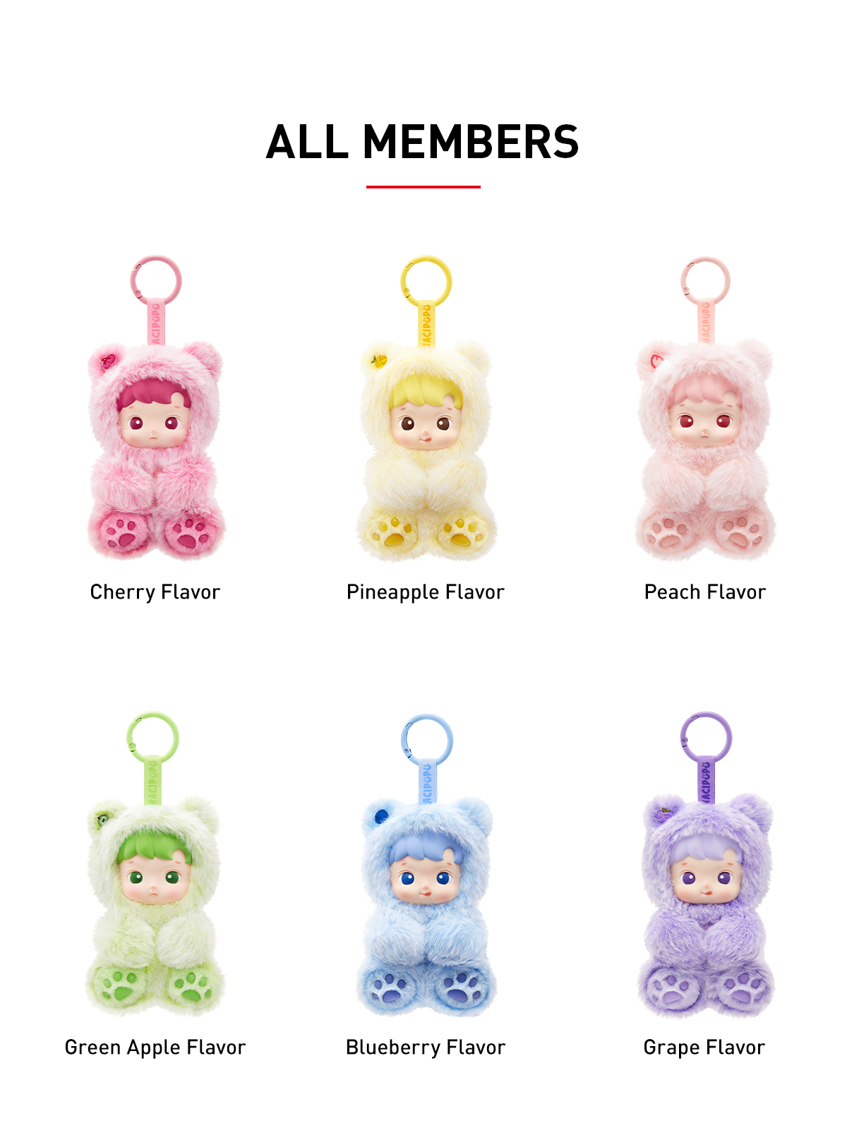 HACIPUPU Gummy Bear シリーズ ぬいぐるみペンダント x2 POP NOW:HACIPUPU Gummy Bear シリーズ ぬいぐるみペンダント - POP