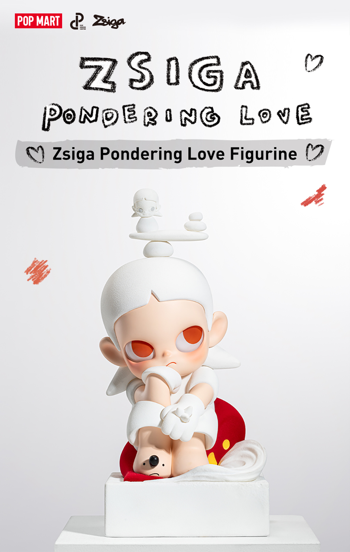 【新品】Zsiga Pondering Love フィギュア シュリンク付き Zsiga Pondering Love Figurine - POP MART (Japan)