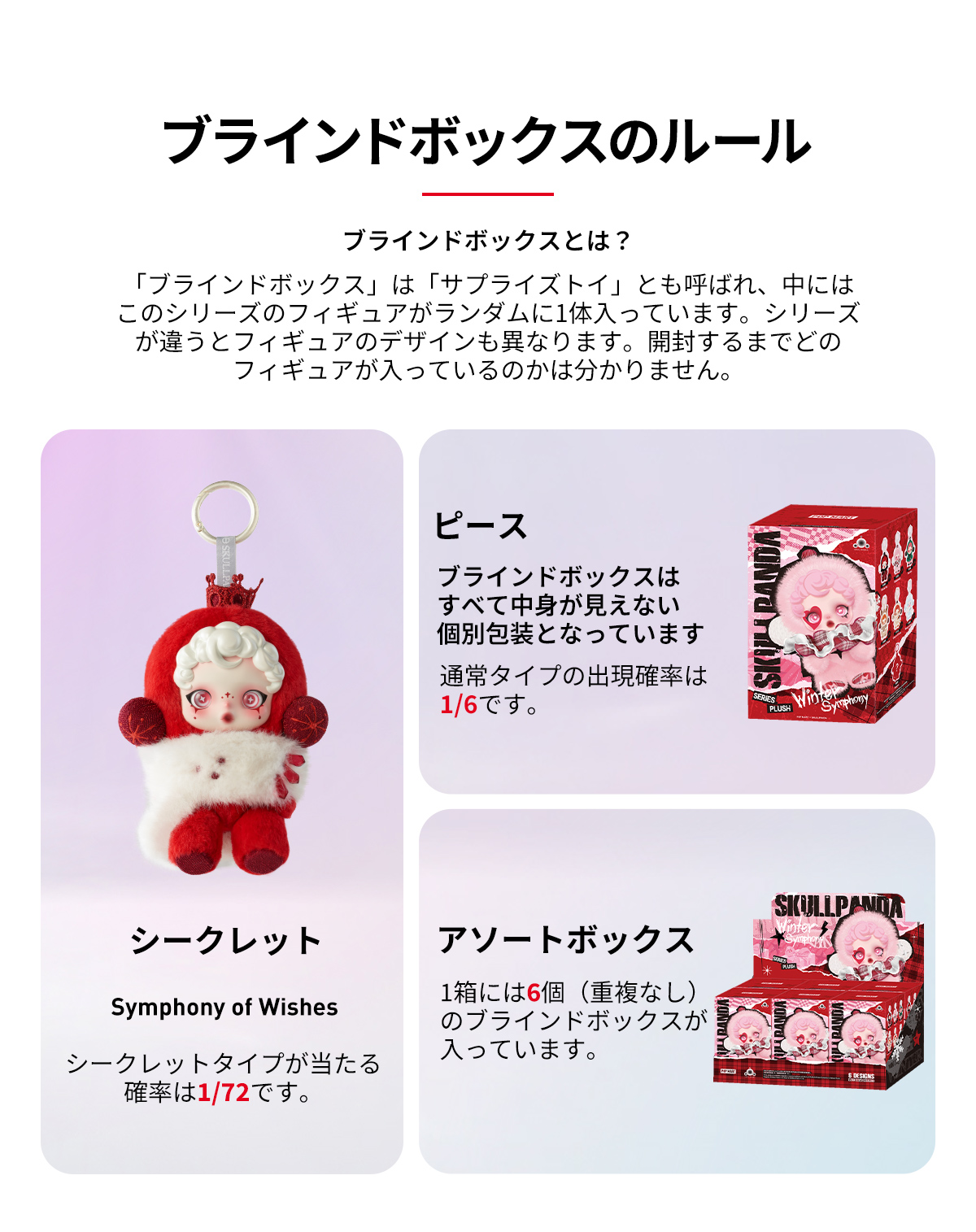 新品未開封　SKULLPANDA Winter Symphony アソートBOX SKULLPANDA Winter Symphony Series Plush - POP MART (Macao