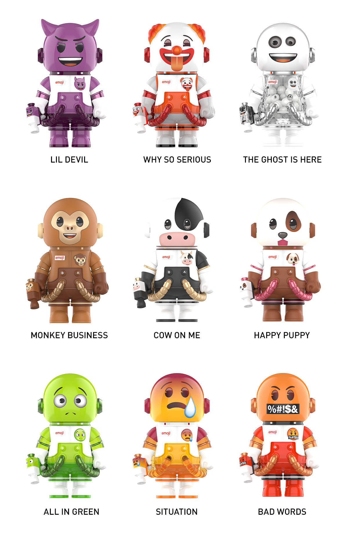 MEGA SPACE MOLLY 100% × emoji™ Series - POP MART (Japan)