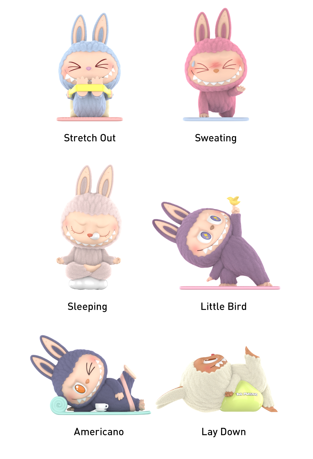 THE MONSTERS Lazy Yoga Series Figures - POP MART (Japan)