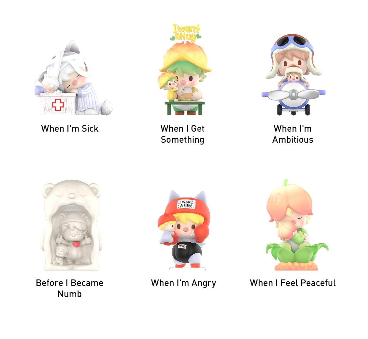 Sweet Bean I Want a Hug Series Figures - POP MART (Japan)