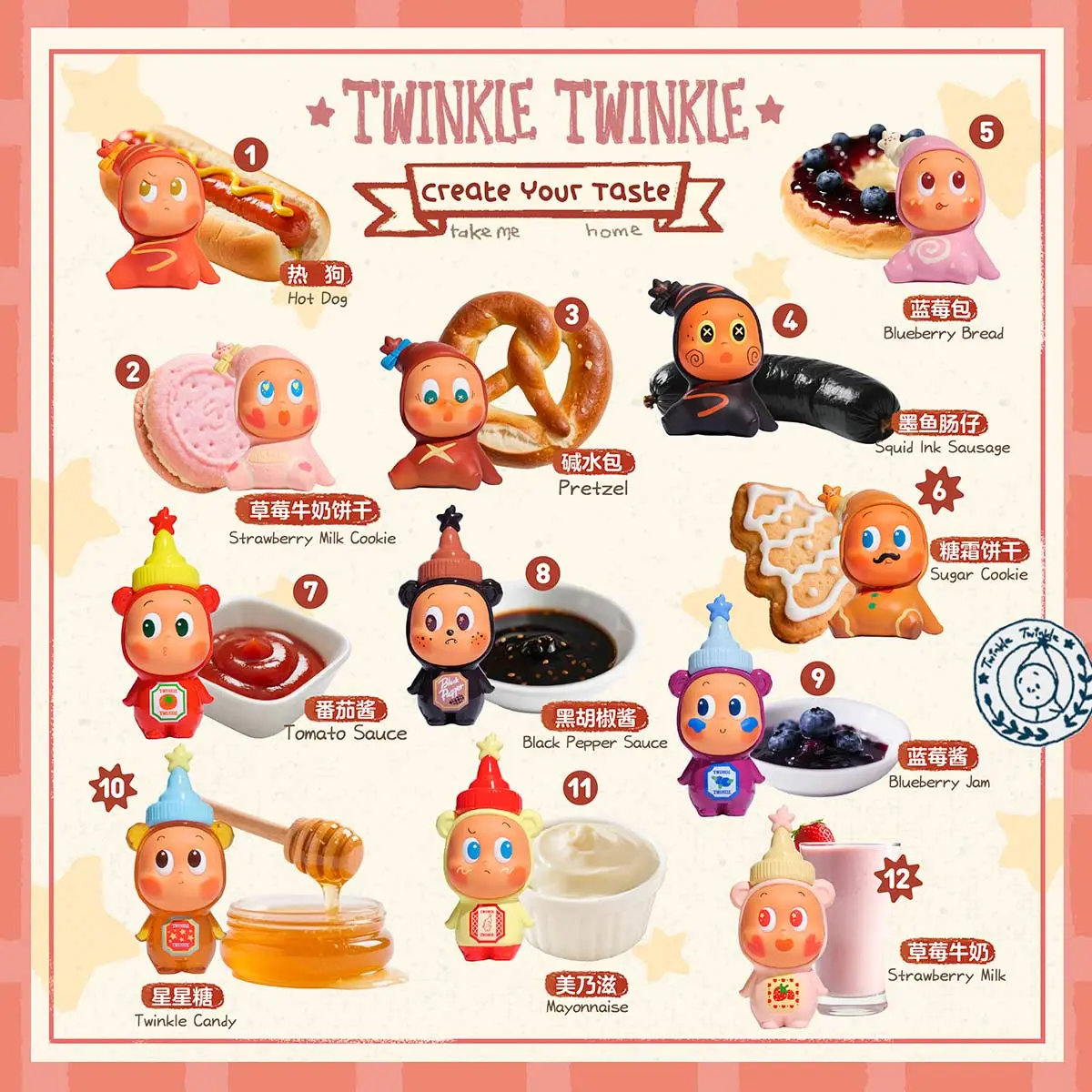 その他 POP MART TWINKLE TWINKLE create your Twinkle Twinkle Create Your Taste Series Figures-B - POP MART