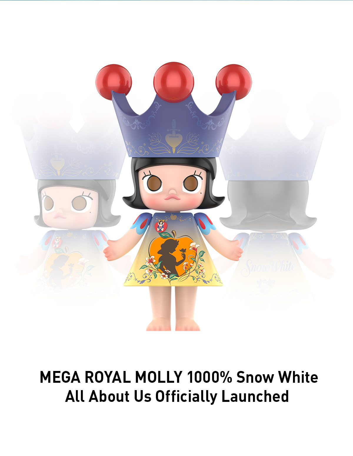 ぬいぐるみ MEGA  MOLLY 1000% Snow White Pop Mart Mega Royal Molly Snow White 1000% - US