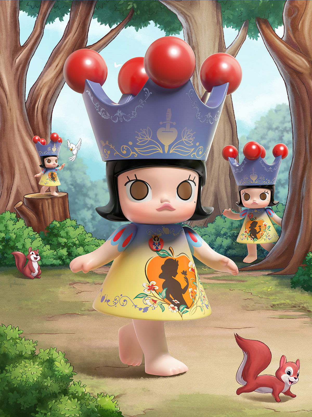 ぬいぐるみ MEGA  MOLLY 1000% snow white MEGA ROYAL MOLLY 1000% Snow White - POP MART (Hungary)