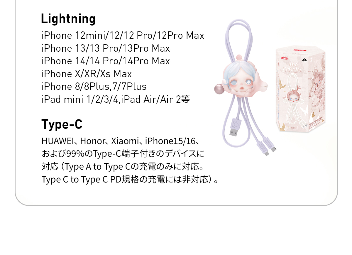 SKULLPANDA The Paradox シリーズ ケーブル - POP MART (Japan)