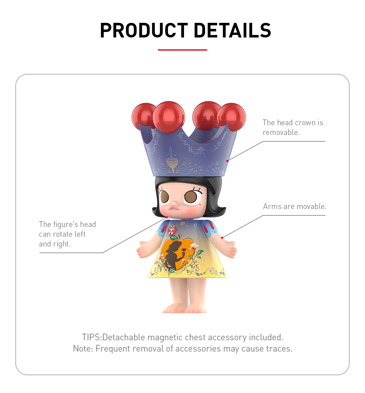 ポップマートメガコレクションメガロイヤルモリー 400%スノーホワイト(白雪姫) POP MART MEGA ROYAL MOLLY 400% Snow White Figure Japan