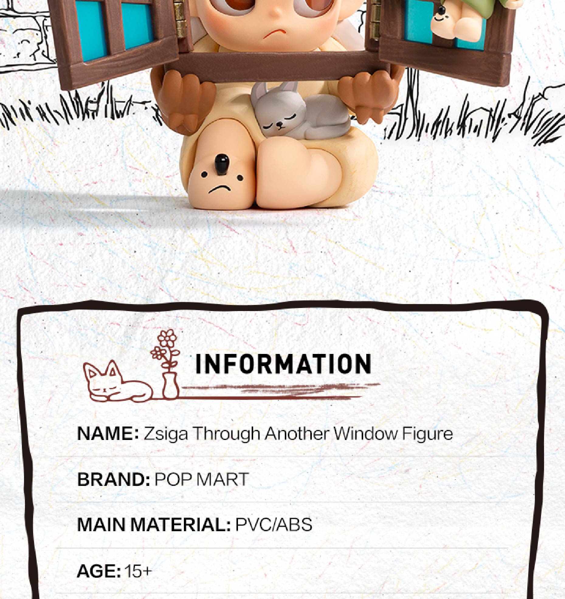 その他 Pop Mart Zsiga Through Another Window Zsiga Through Another Window Figure - POP MART (United States)