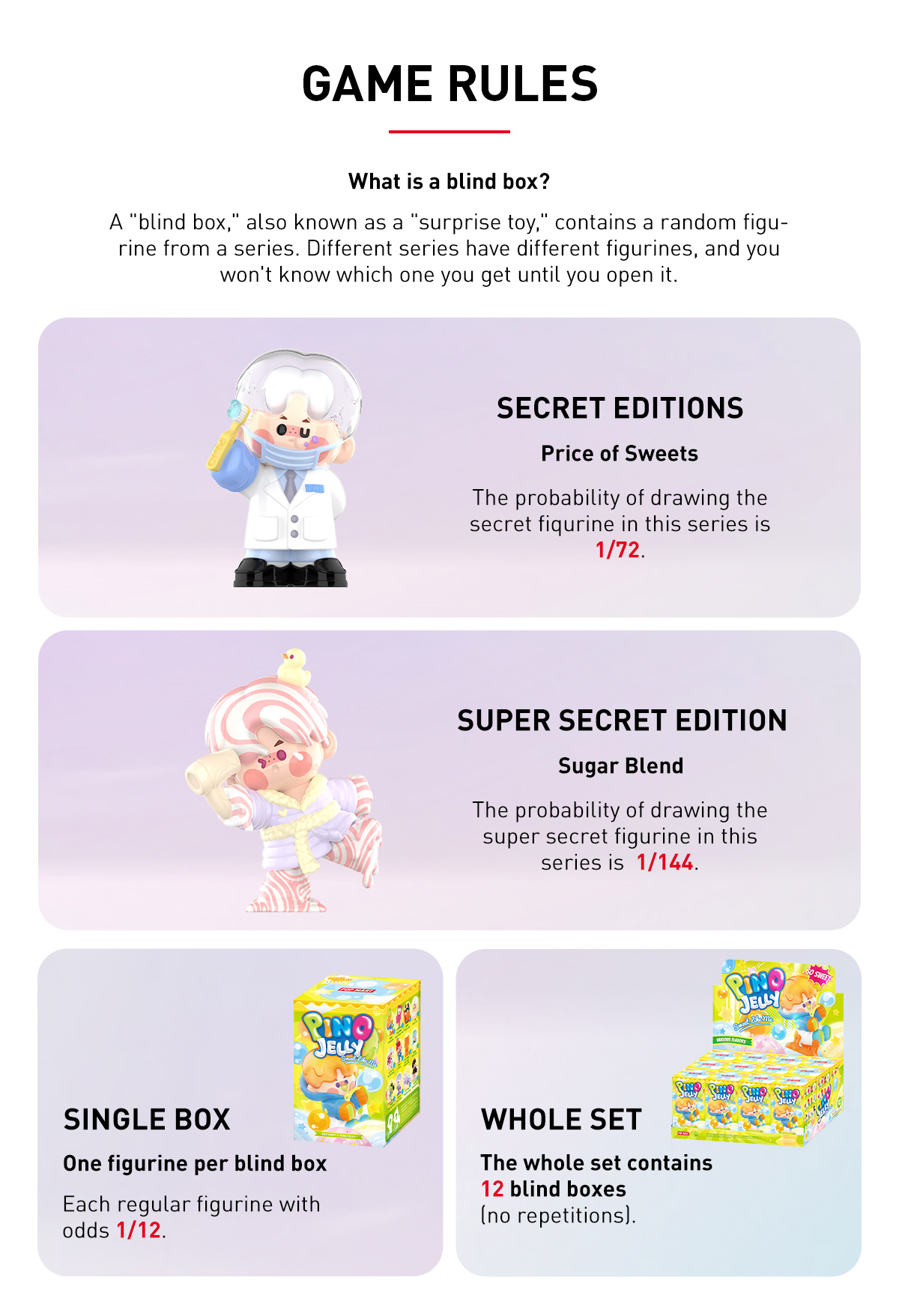 PINOJELLY スイートライクミー12箱入り PINO JELLY Sweet Like Me Series Figures - POP MART (Japan)