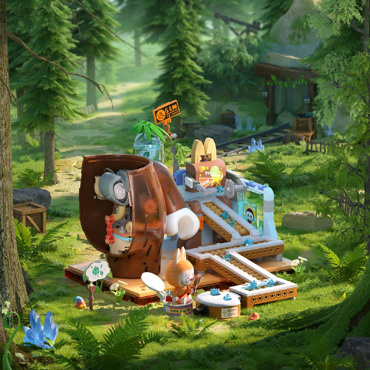 THE MONSTERS Forest Secret Base シリーズ ブロックフィギュア - POP