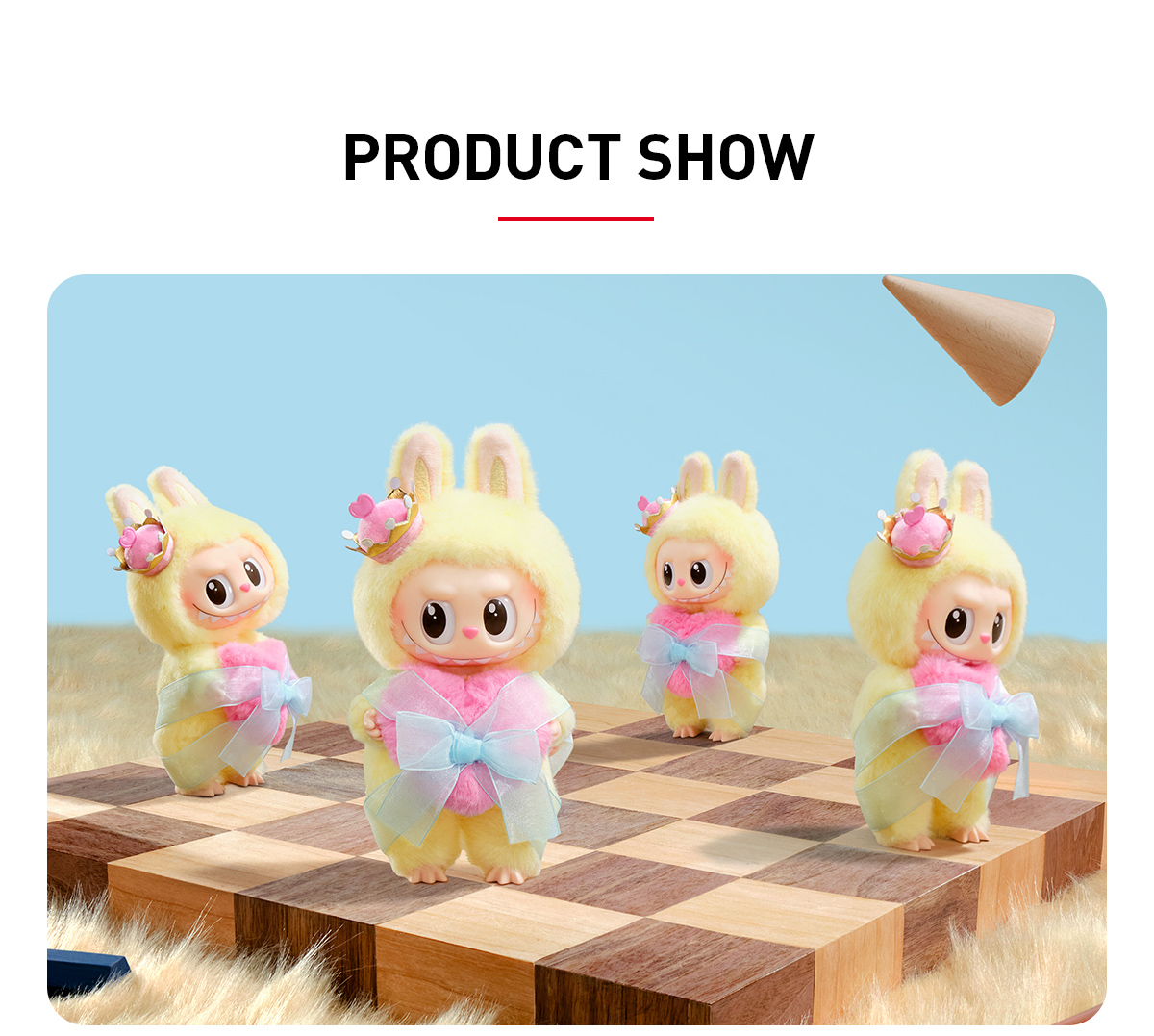 THE MONSTERS Let's Checkmate Series-Vinyl Plush Hanging Card