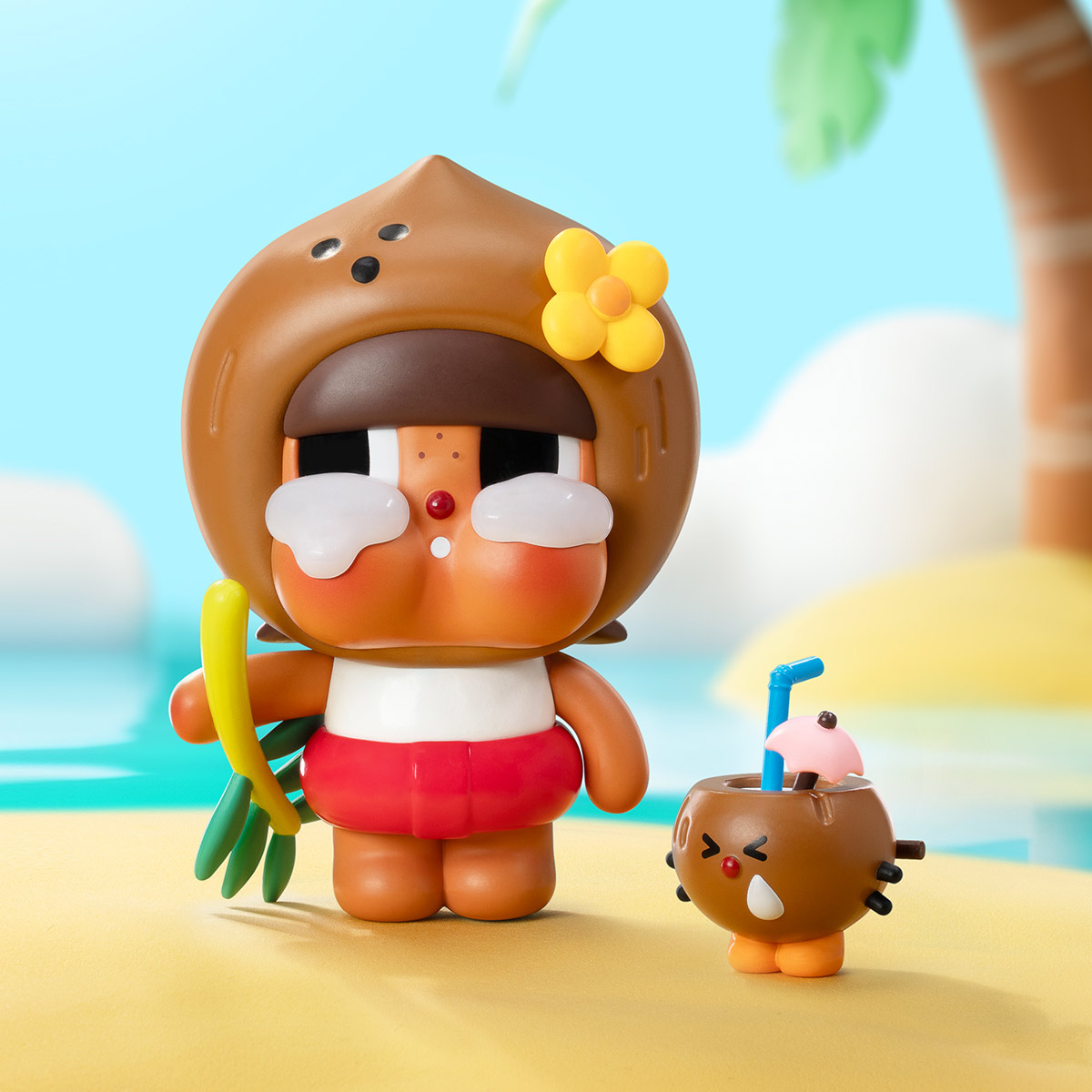 POP MART Crybaby Coconut Figure 2点 Pop Mart CRYBABY Coconut Figure Brown - US