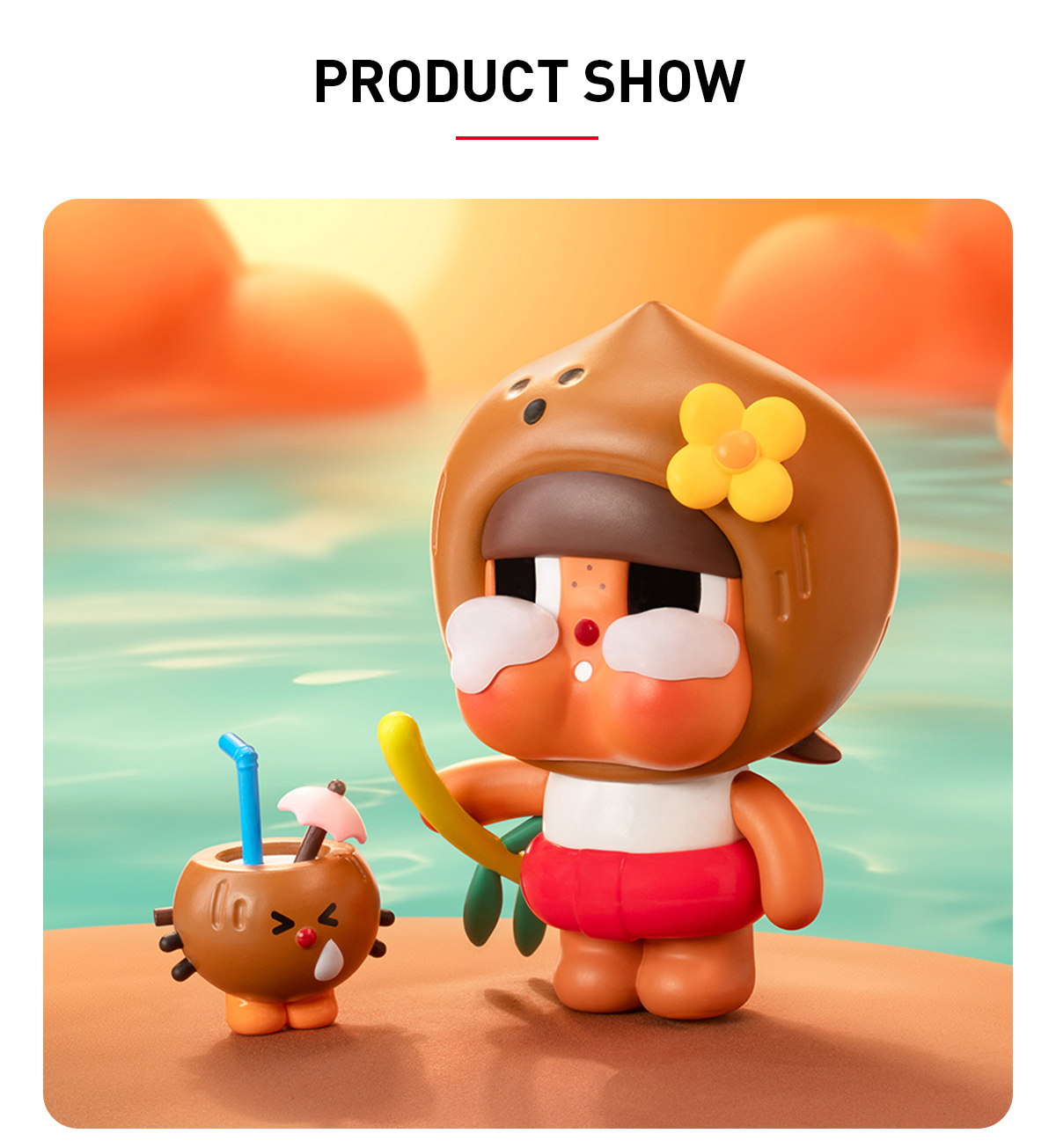 POPMART Crybaby Coconut Figure ブラウン　グリーン Crybaby Coconut Figure-Green-Copy - POP MART (United States)