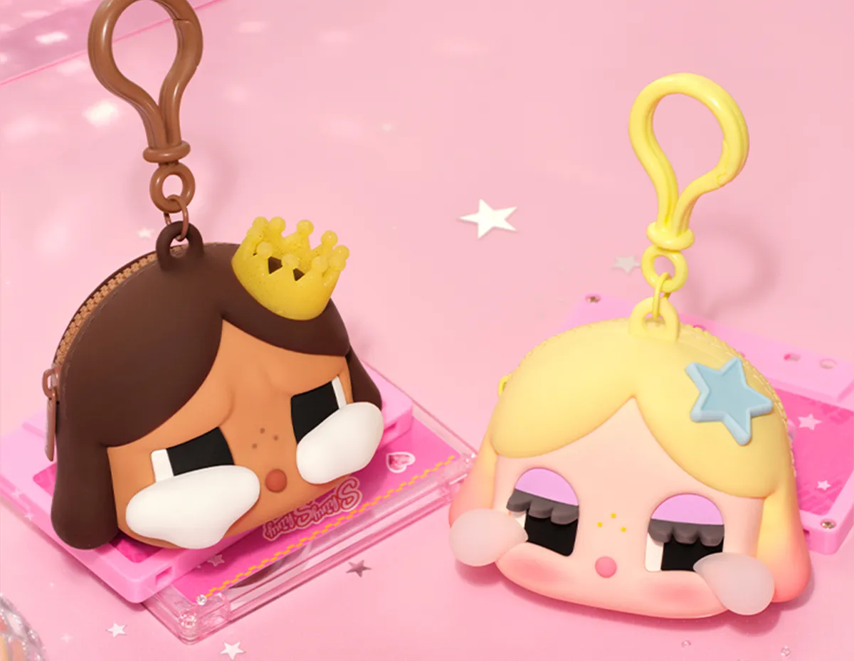 Étui Pop Mart CRYBABY SHINY SHINY Pour écouteurs - Doré - Neuf Authentique