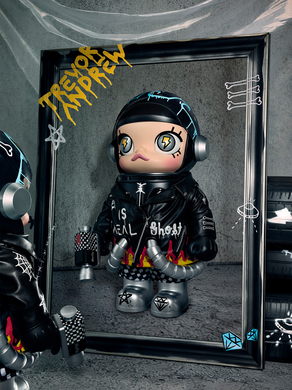 その他 MEGA SPACE MOLLY 1000% Trevor Andrew2.0 MEGA SPACE MOLLY 1000% Trevor Andrew2.0 - POP MART (France)