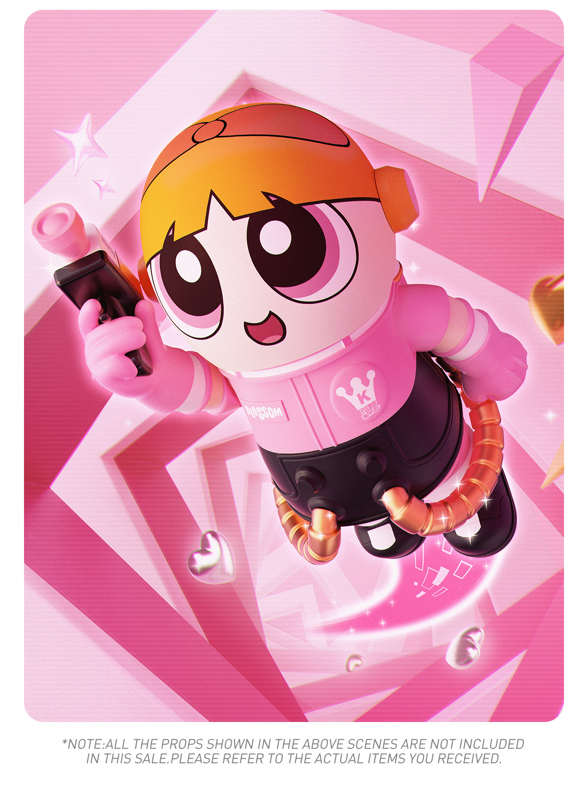 MEGA SPACE MOLLY 400%+100% THE POWERPUFF GIRLS Blossom - POP MART