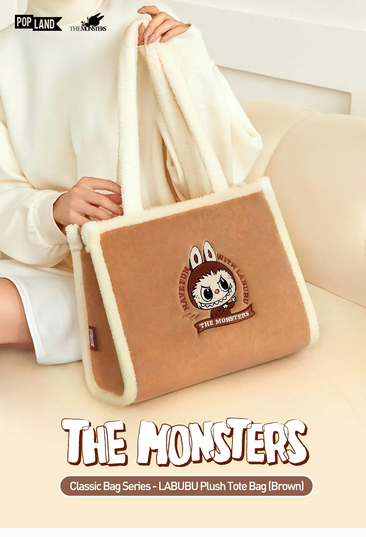Plush Flower Bag Brown シリーズ LABUBU ブラウン THE MONSTERS Labubu Plush Flower Bag (Brown) – Trilogy Merch PH