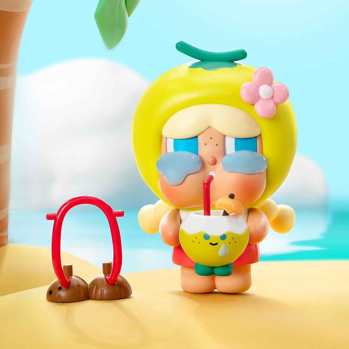 Crybaby Coconutフィギュア CRYBABY COCONUT FIGURE - GREEN/BROWN Coconut mode activated