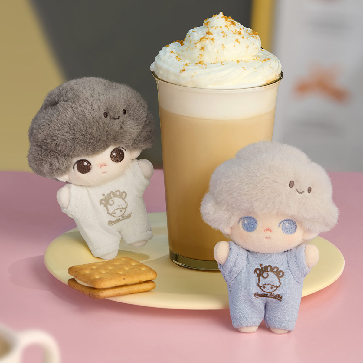 DIMOO Crush on Coffeeぬいぐるみキーチェーン セット DIMOO Crush on Coffee Series-Soft-faced Plush Keychain Blind