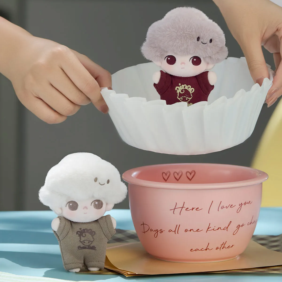 DIMOO Crush on Coffee Series-Soft-faced Plush Keychain Blind Box 