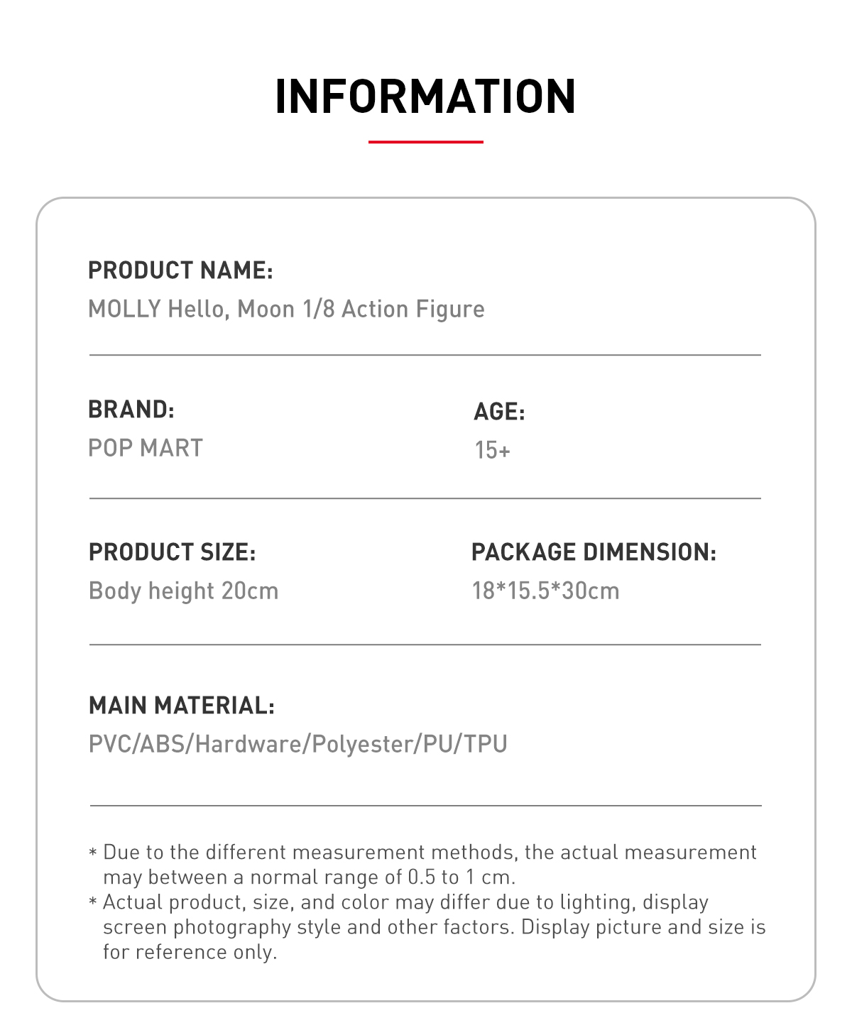 MOLLY Hello, Moon 1/8 Action Figure - POP MART (Japan)