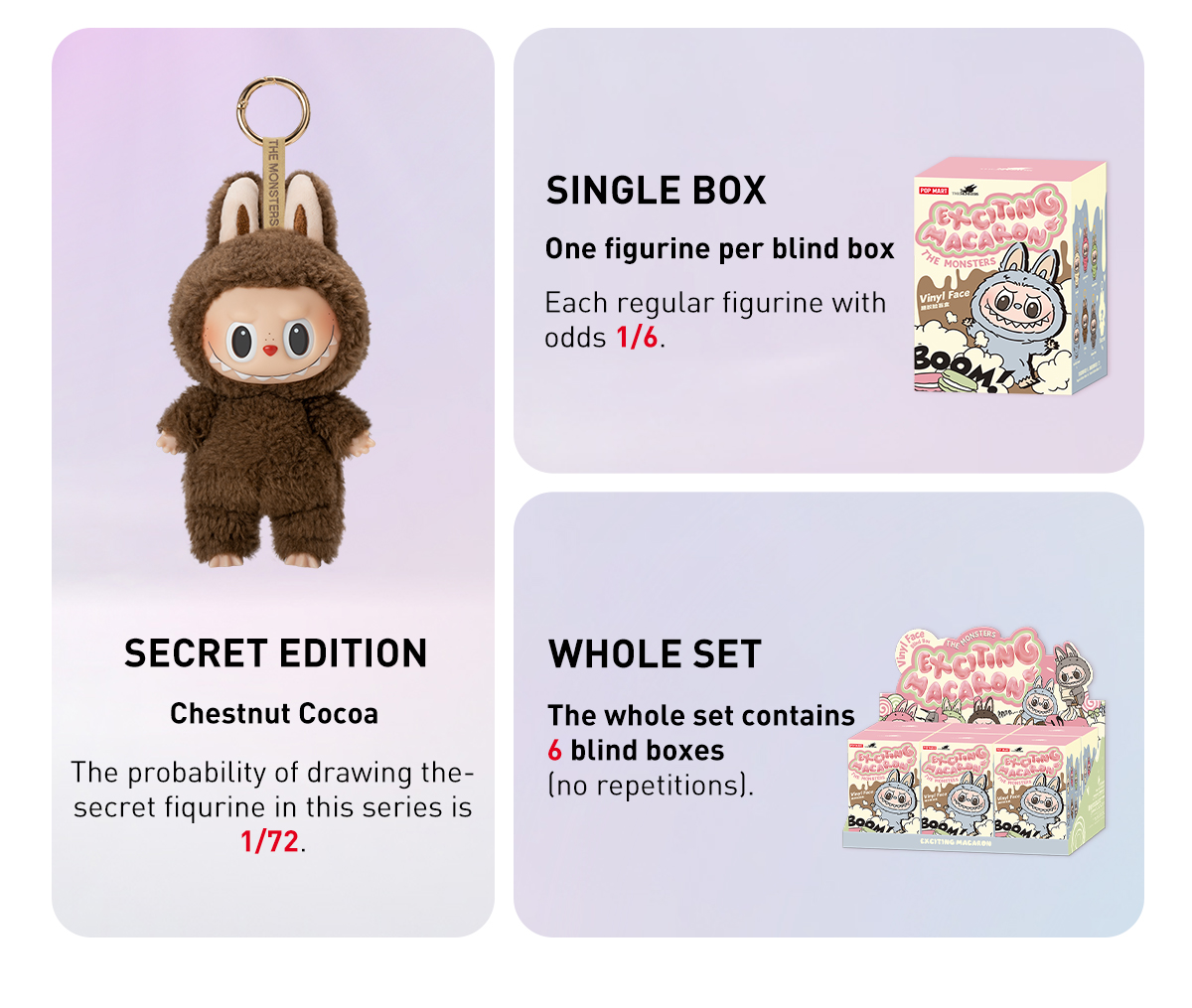 POP NOW:THE MONSTERS - Exciting Macaron Vinyl Face Blind Box