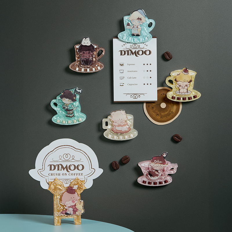 DIMOO Crush On Coffee Series-Acrylic Fridge Magnet Clip Blind Box