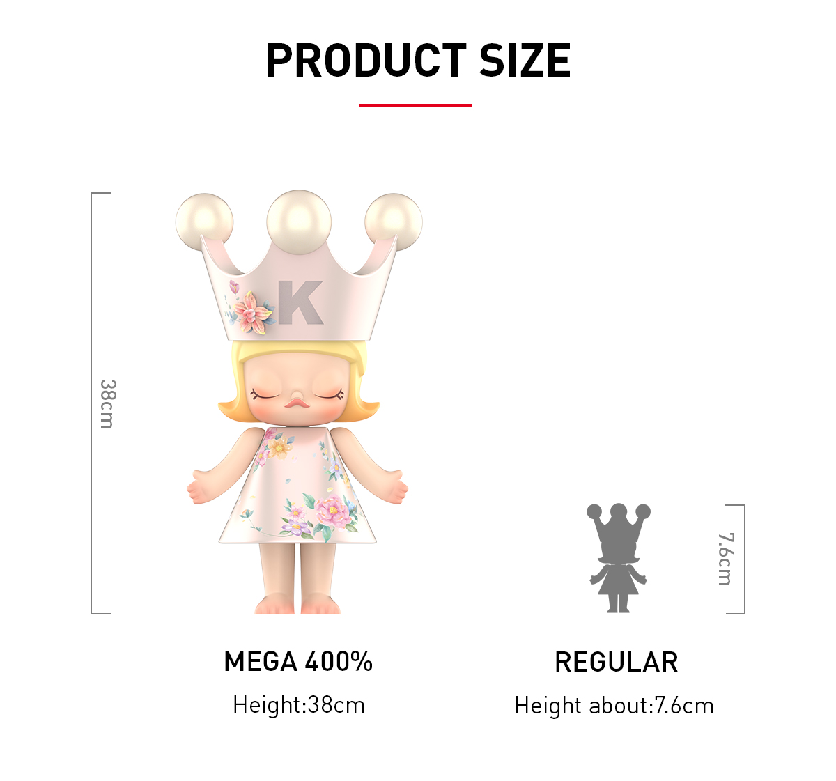 MEGA ROYAL MOLLY 400% - Velvet Flowers - POP MART (Philippines)