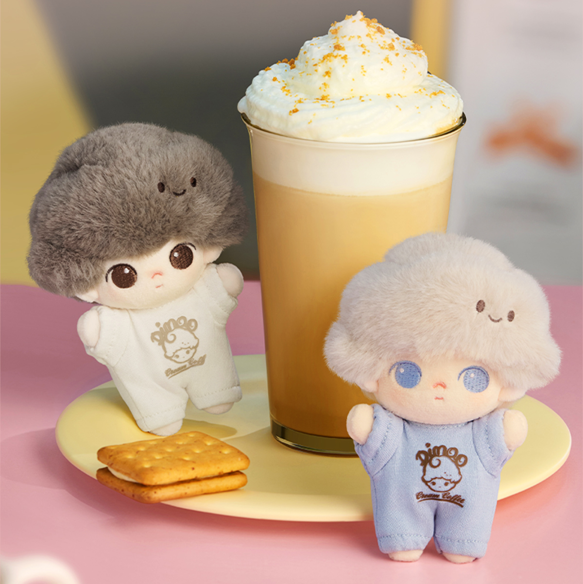 DIMOO Crush on Coffee Series-Soft-faced Plush Keychain Blind