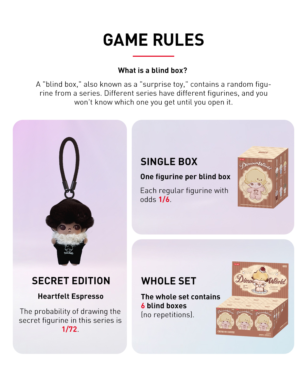 POP NOW:DIMOO Crush on Coffee Series-Soft-faced Plush Keychain