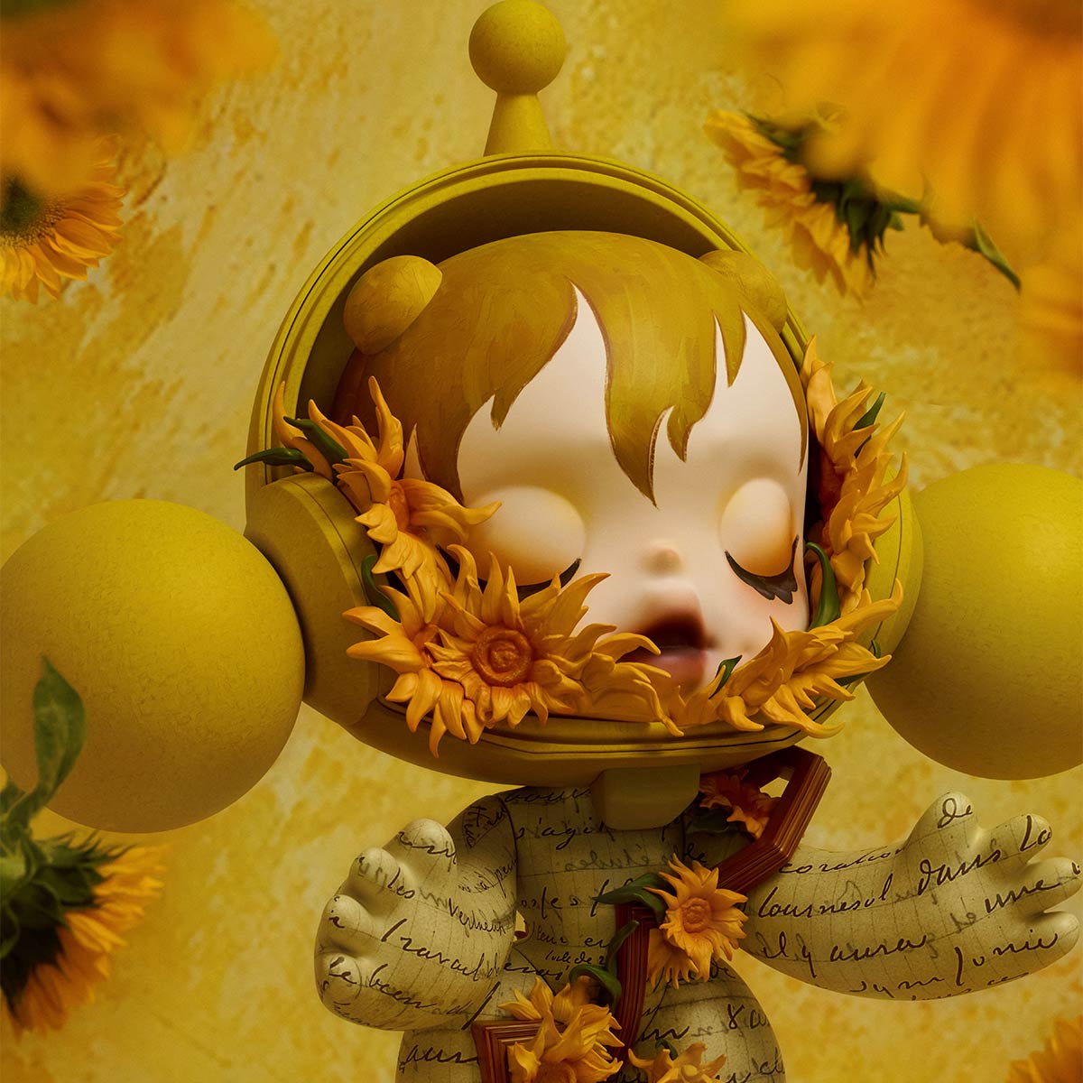 MEGA α SKULLPANDA 400% Van Gogh Museum MEGA α SKULLPANDA 400% Van Gogh Museum Sunflowers - POP MART