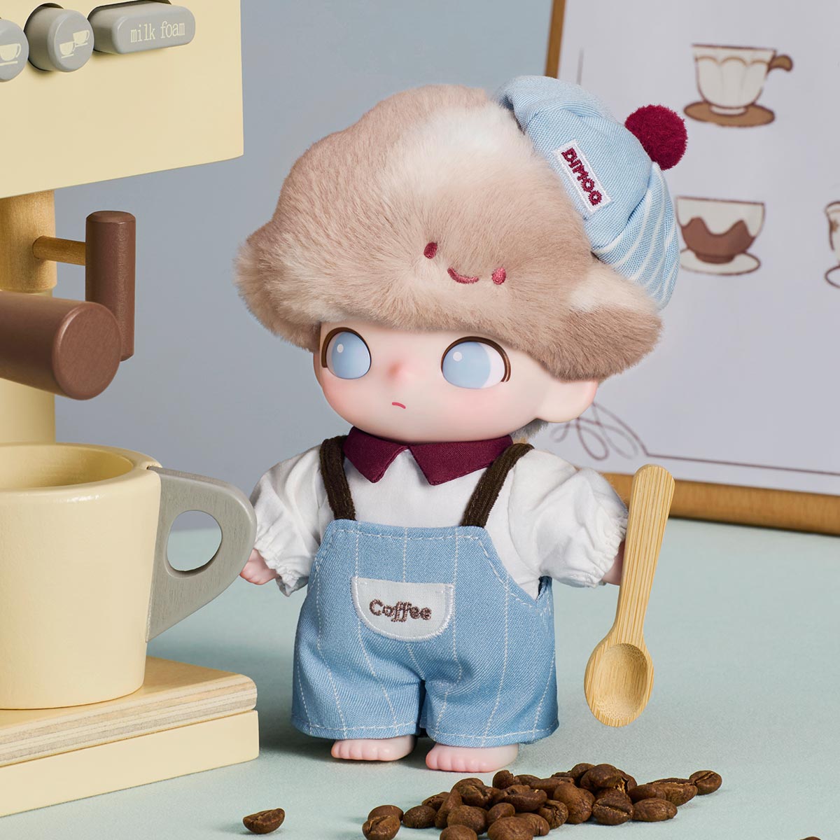 Dimoo ポップマート ぬいぐるみキーホルダー CRUSH ON COFFEE Dimoo Crush on coffee シリーズぬいぐるみキーチェーン - メルカリ