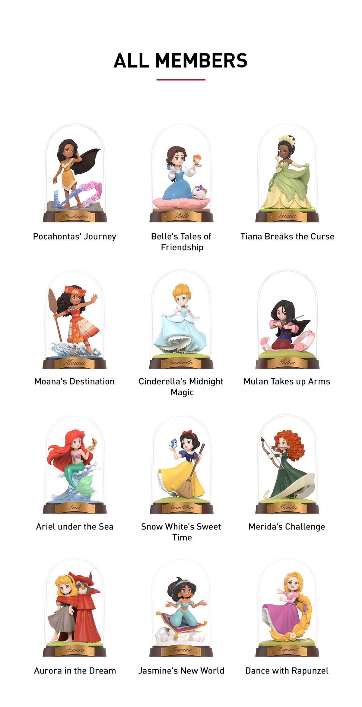 Disney Princess Create Your World Series Figures - POP MART (Japan)